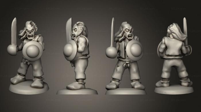 Military figurines (Undead Pirate Crew with Sword 4, STKW_14107) 3D models for cnc