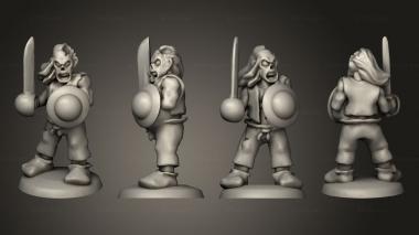 Military figurines Undead Pirate Crew with Sword 4 3d model