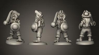 Military figurines Undead Pirate Crew with Sword 6 3d model