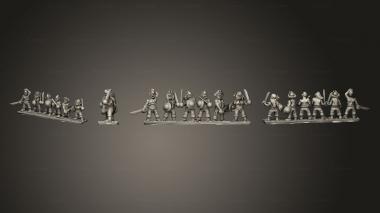 Military figurines Undead Pirate Crew with Sword Strip 2 3d model