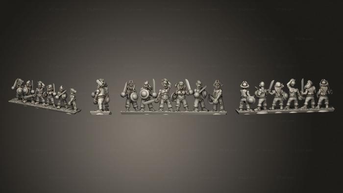 Military figurines (Undead Pirate Crew with Sword Strip 3, STKW_14113) 3D models for cnc