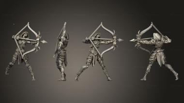 Military figurines Undead Ranged A 001 3d model