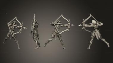 Military figurines Undead Ranged A 3d model