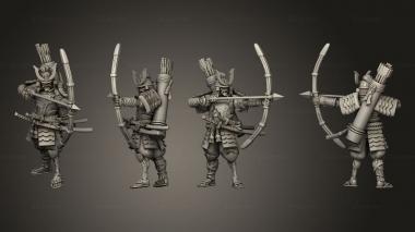Military figurines Undead Samurai Archer 3d model