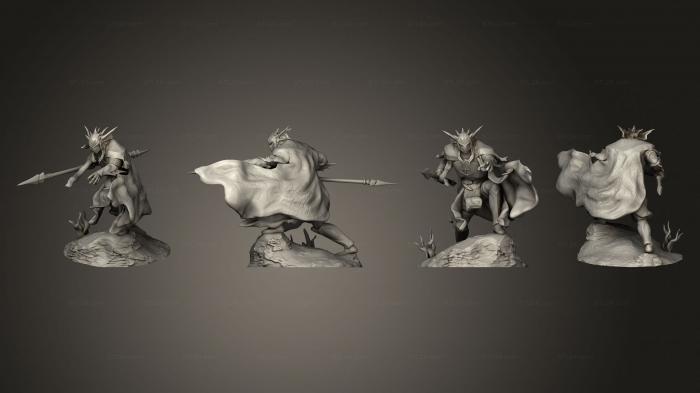 Military figurines (Underwater Mayhem Atlantean Knight Spear, STKW_14138) 3D models for cnc