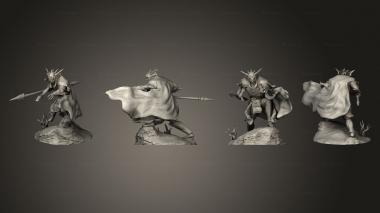Military figurines Underwater Mayhem Atlantean Knight Spear 3d model