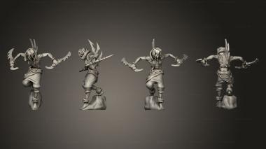 Military figurines Underwater Mayhem Marine Warrior Dual Sword 3d model