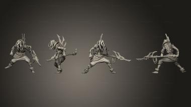 Military figurines Underwater Mayhem Marine Warrior Spear 3d model
