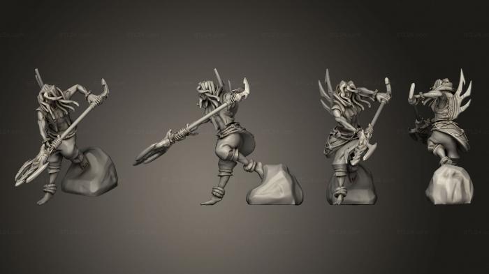 Military figurines (Underwater Mayhem Marine Warrior Trident, STKW_14143) 3D models for cnc