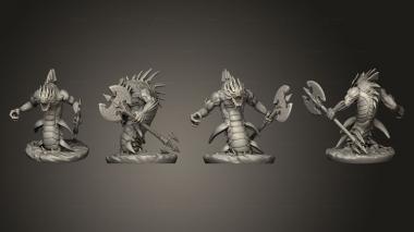 Military figurines Underwater Mayhem Ocean Naga Axe 3d model