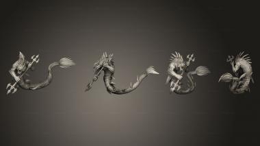 Military figurines Underwater Mayhem Ocean Naga Dual Trident 3d model