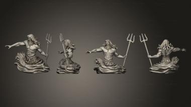 Military figurines Underwater Mayhem Sea God Poseidon Huge 3d model