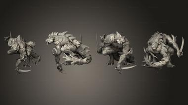 Military figurines Underwater Mayhem Seafolk Brute Daggers 3d model