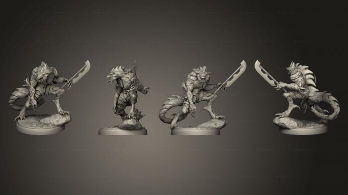 Military figurines (Underwater Mayhem Seafolk Brute Sword v 3, STKW_14154) 3D models for cnc