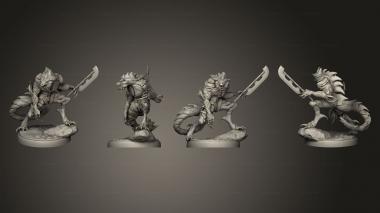 Military figurines Underwater Mayhem Seafolk Brute Sword v 3 3d model