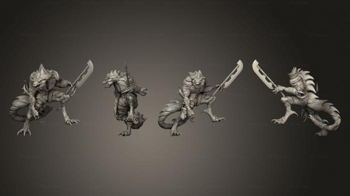 Military figurines (Underwater Mayhem Seafolk Brute Sword, STKW_14155) 3D models for cnc