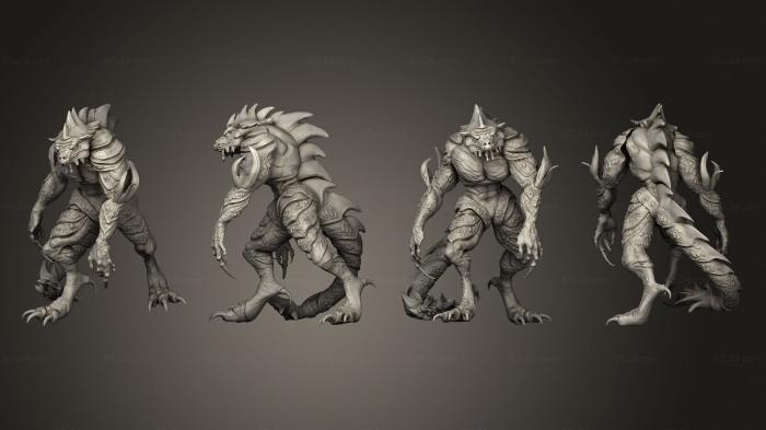 Military figurines (Underwater Mayhem Seafolk Brute, STKW_14156) 3D models for cnc