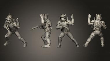 Military figurines union trooper commander 3d model