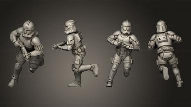Military figurines union trooper pose 1 3d model