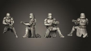 Military figurines union trooper pose 4 3d model