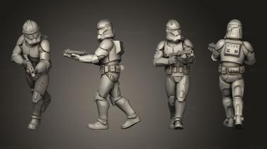 Military figurines union trooper pose 5 3d model