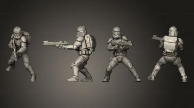 Military figurines union trooper pose 6 3d model