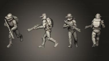 Military figurines union trooper pose 7 3d model