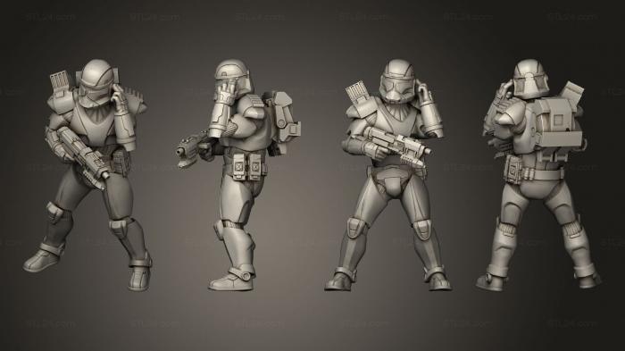 Military figurines (Union vanguard Trooperspose 6, STKW_14181) 3D models for cnc