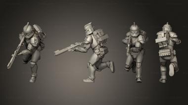 Military figurines Union vanguard Trooperspose b 9 3d model