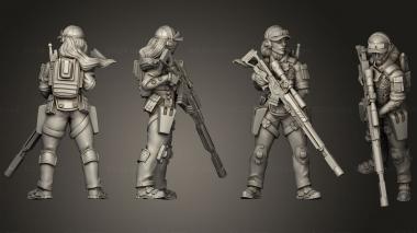Military figurines Lt Nelly Furora 3d model