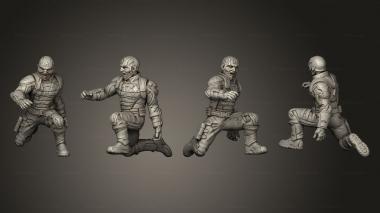 Military figurines US Agent The Fallen pose 1 3d model