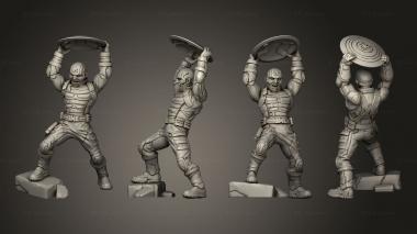 Military figurines US Agent The Fallen pose 3 3d model