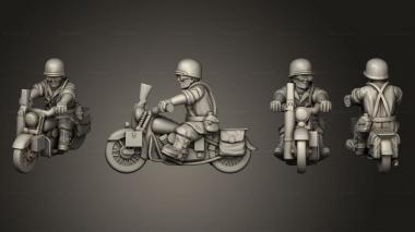 Military figurines US MOTORCYCLE DRIVER 3d model