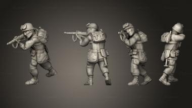 Military figurines US paratrooper 1 Looted weapons 3d model