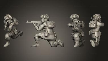 Military figurines US paratrooper 3 3d model