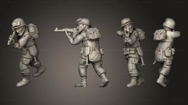 Military figurines US paratrooper 4 3d model
