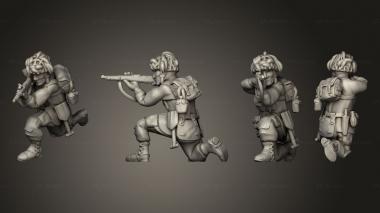 Military figurines US paratrooper 5 3d model