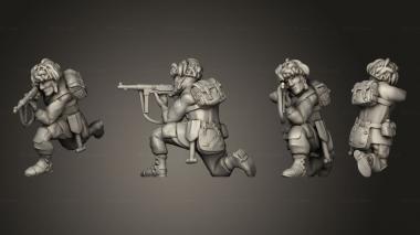 Military figurines US paratrooper 7 3d model