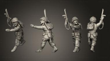 Military figurines US paratrooper 8 officer 3d model