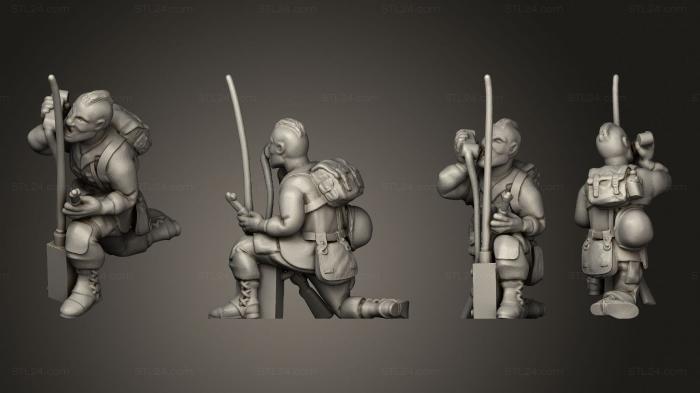 Military figurines (US paratrooper 9 radio, STKW_14240) 3D models for cnc