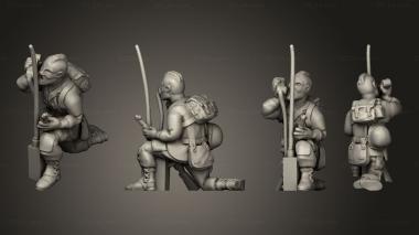 Military figurines US paratrooper 9 radio 3d model