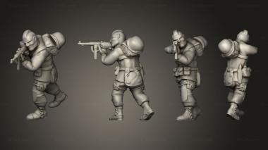 Military figurines US paratrooper 10 mp 44 3d model
