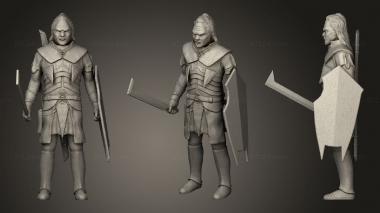 Military figurines Lurtz standing 3d model