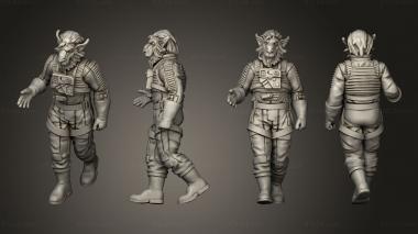Military figurines Utility Wing idle 3d model