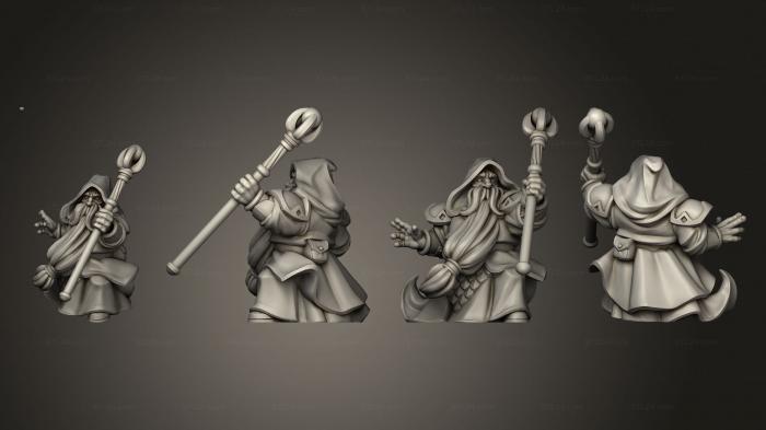 Military figurines (Vae Victis Dwarf Wizard, STKW_14262) 3D models for cnc