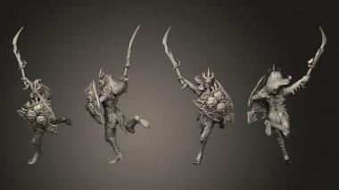 Military figurines Vampires Blood Paladin Attacking 3d model