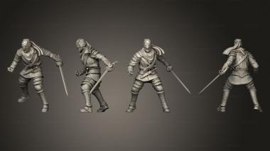 Military figurines Vampires Vampire Assassin Angry 3d model