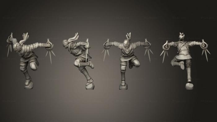 Military figurines (Vampires Vampire Assassin Attacking, STKW_14307) 3D models for cnc