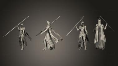 Military figurines Vampires Wraith Female Spear v 1 3d model