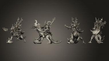 Military figurines Vartar the Dark Shaman on Varantor 3d model